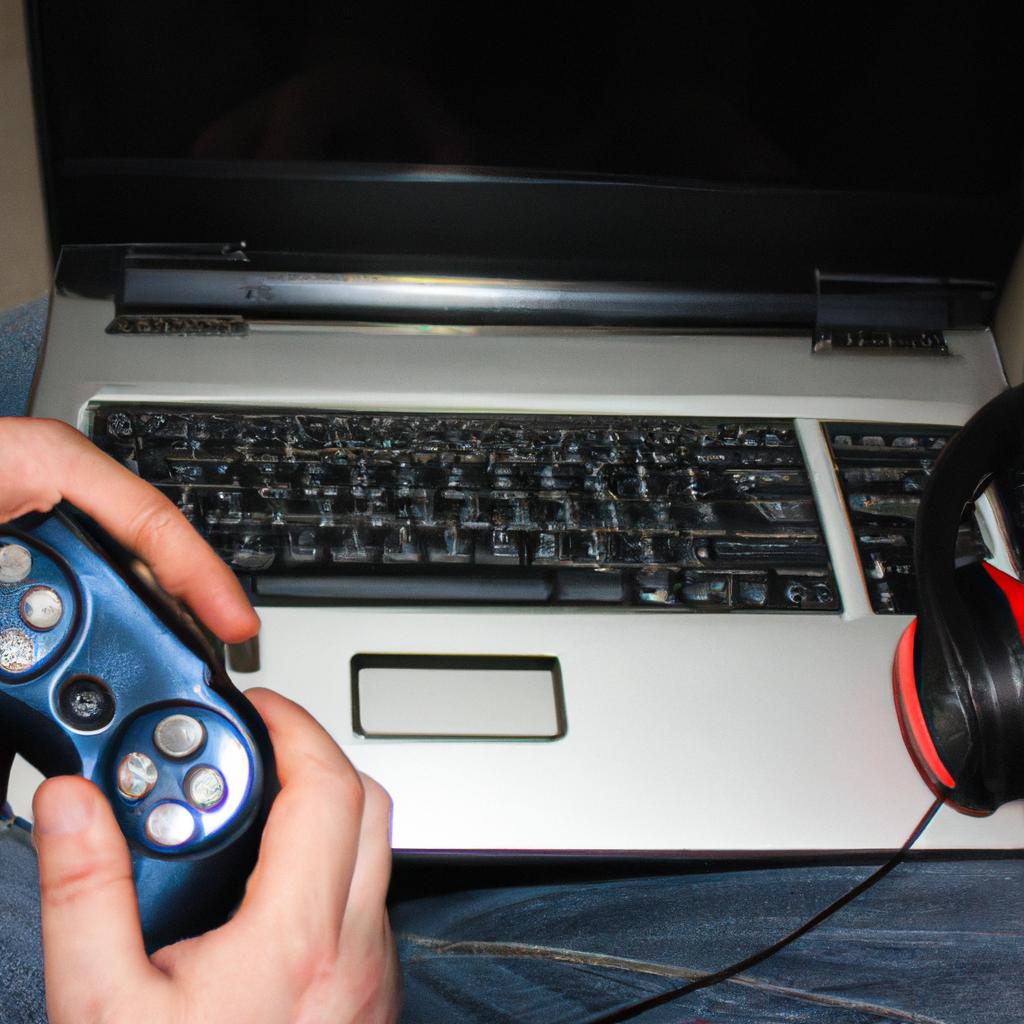 Person streaming video game online